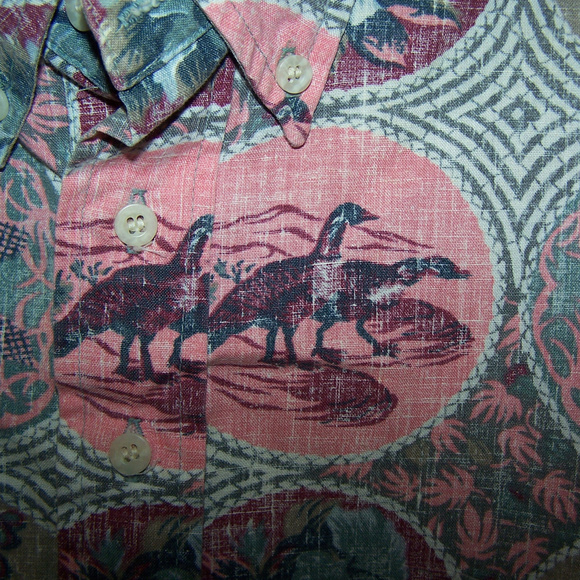 VTG REYN SPOONER HAWAIIAN PINK POLO SHIRT S3364 - Picture 5 of 7